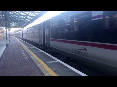 Irish Rail 201 loco 228 + Enterprise train departs Dundalk for Dublin Connolly (4/3/17)