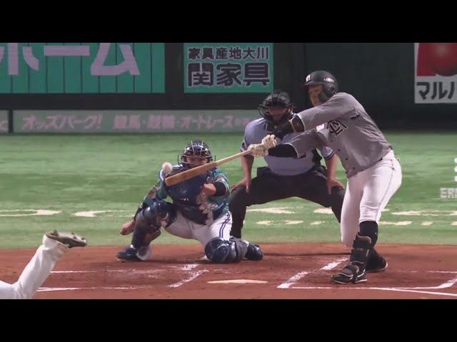 【1回表】幸先よく先制!! マリーンズ・山口航輝 センター前へ弾き返すタイムリーヒット!! 2023年7月28日 福岡ソフトバンクホークス 対 千葉ロッテマリーンズ