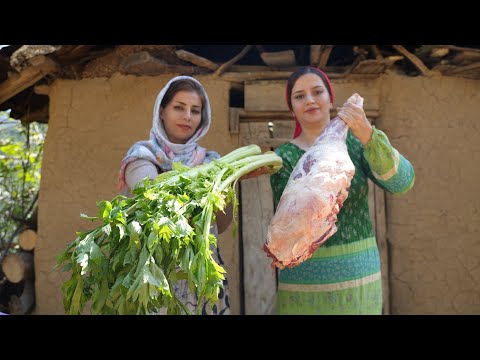Delicious Celery Stew Recipe with Lamb Meat in The Village ♧ Rural Cooking