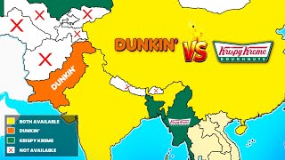 Dunkin’ vs Krispy Kreme : All Countries Where They Exist in 2025