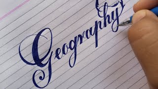 Geography Written in Beautiful CALLIGRAPHY ART || BEST Calligraphy Drawing Lattering