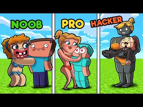 Minecraft - GIRLFRIEND CHALLENGE! (NOOB vs PRO vs HACKER)