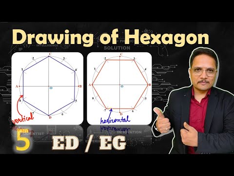 How to draw hexagon in Engineering Drawing Drawing of regular hexagon Hexagon