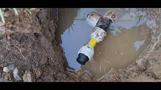 How to cap off underground plastic water pipe.