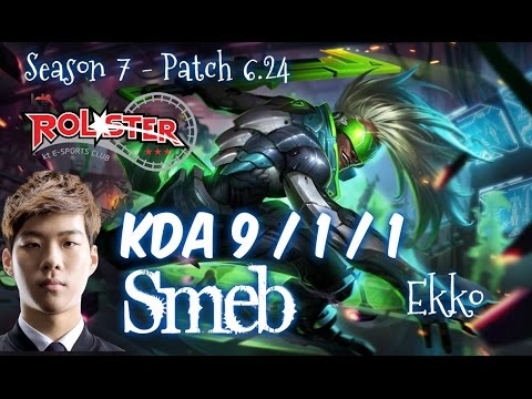 KT Smeb EKKO vs POPPY Top - Patch 6.24 KR Ranked
