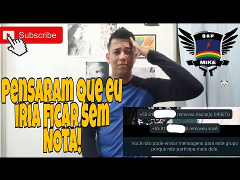 FUI EXPULSO DO GRUPO DA FACULDADE, MAS DEI A VOLTA POR CIMA