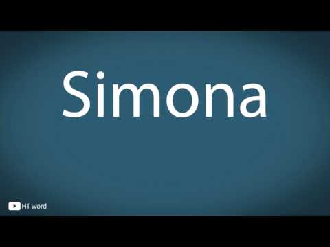 How to pronounce Simona
