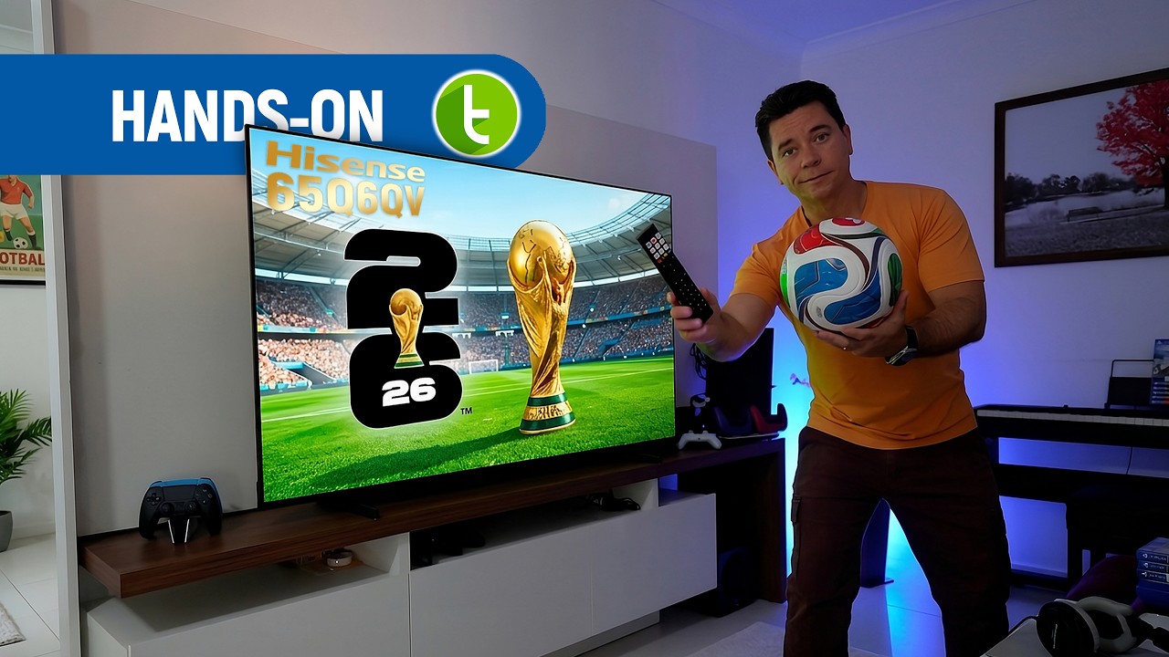 Miniatura da avaliação em vídeo de Smart TV Hisense 65U7ESG 65 Polegadas 4K Mini LED 144Hz