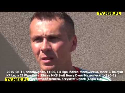 tv.nsk.pl 2015-08-15 KP Legia II Warszawa SSA vs MKS Świt Nowy Dwór Mazowiecki 1-2 (0-2) Dębek