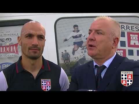 Roberto Merenda e il presidente Sechi dopo la finale playoff