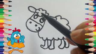 HOW TO DRAW AND PAINT A RAM / COMO DESENHAR E PINTAR UM CARNEIRO, CARNEIRINHO KAWAI 🐑 #carneiro