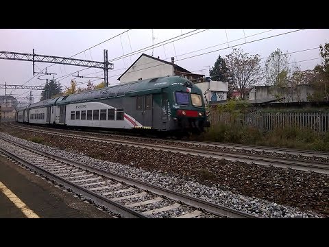 E464 241+7 2 piani Trenord - Monza Sobborghi - 12/11/2017