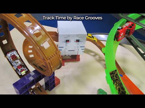 Track Time! Minecraft Ghast Attack with Highway 35 Ultimate Track Set Spiral 16F