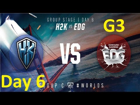 H2K vs EDG Game 2 Highlights - 2016 Worlds Group Stage - Day 6