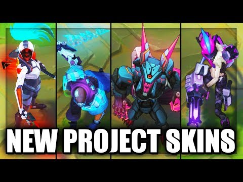 All New PROJECT Skins Spotlight + Chroma Pyke, Akali, Jinx, Warwick, Irelia (League of Legends)