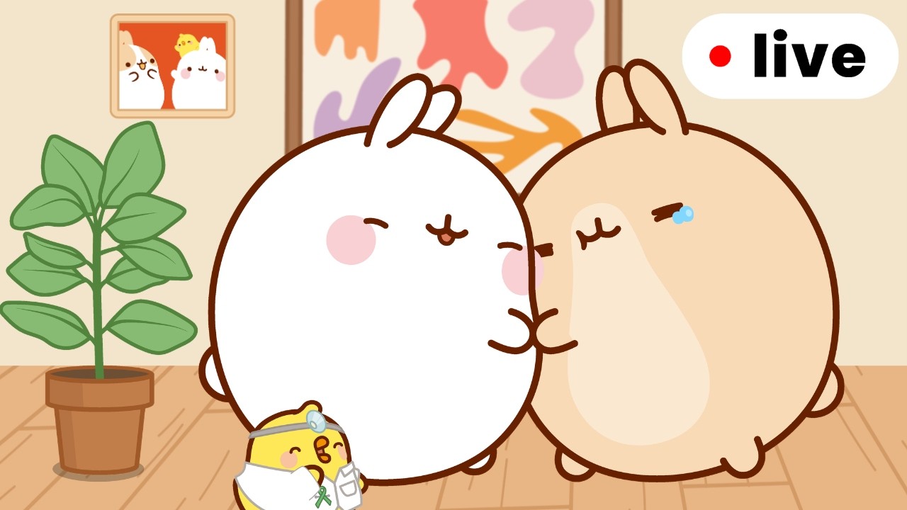 Taking Care of Each Other 💛✨ Molang’s Kindest Moments | Mental Health Live for Kids 🔴