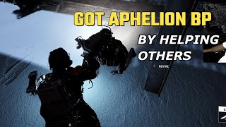 I helped them & he gives me Aphelion Blueprint