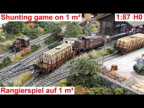 Rangierspiel-Ablauf auf Märklin-H0-Anlage 1 m² von René Helbig gemäß Timesaver von John Allen - 1:87