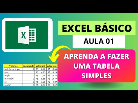EXCEL DO ZERO - AULA 01- COMO CRIAR UMA TABELA SIMPLES