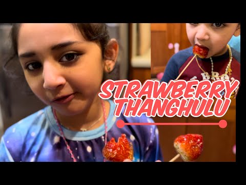 Strawberry Tanghulu at home #americanmalayali #kerala #usa
