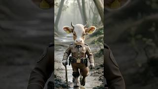 पुलिस गाय🐂 और डाकू बन्दर🐒 #youtubeshorts #viralvideo #youtubeshorts