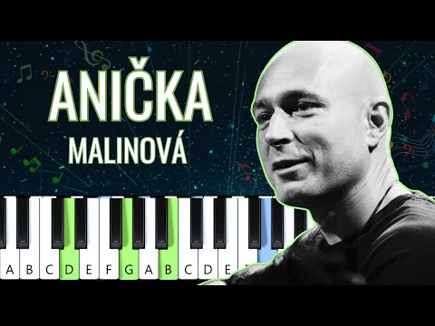 Daniel Landa - Anička Malinová (piano tutorial | noty | MIDI | české písničky)