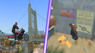 GTA 4 Epic Motorcycle Crashes (Euphoria physics, funny moments)