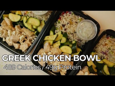 Greek Chicken Rice Bowl Meal Prep (Low Calorie, High Protein)