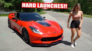 SHE&#39;S NASTY!! Romina LAUNCHES her C7 Corvette from a DIG!!