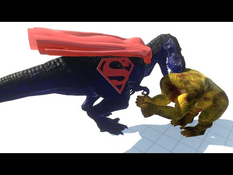 Superman T-Rex (with CAPE) vs Every Unit - Animal Revolt Battle Simulator
