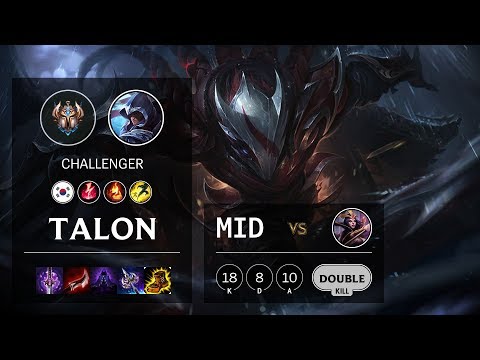 Talon Mid vs LeBlanc - KR Challenger Patch 10.6
