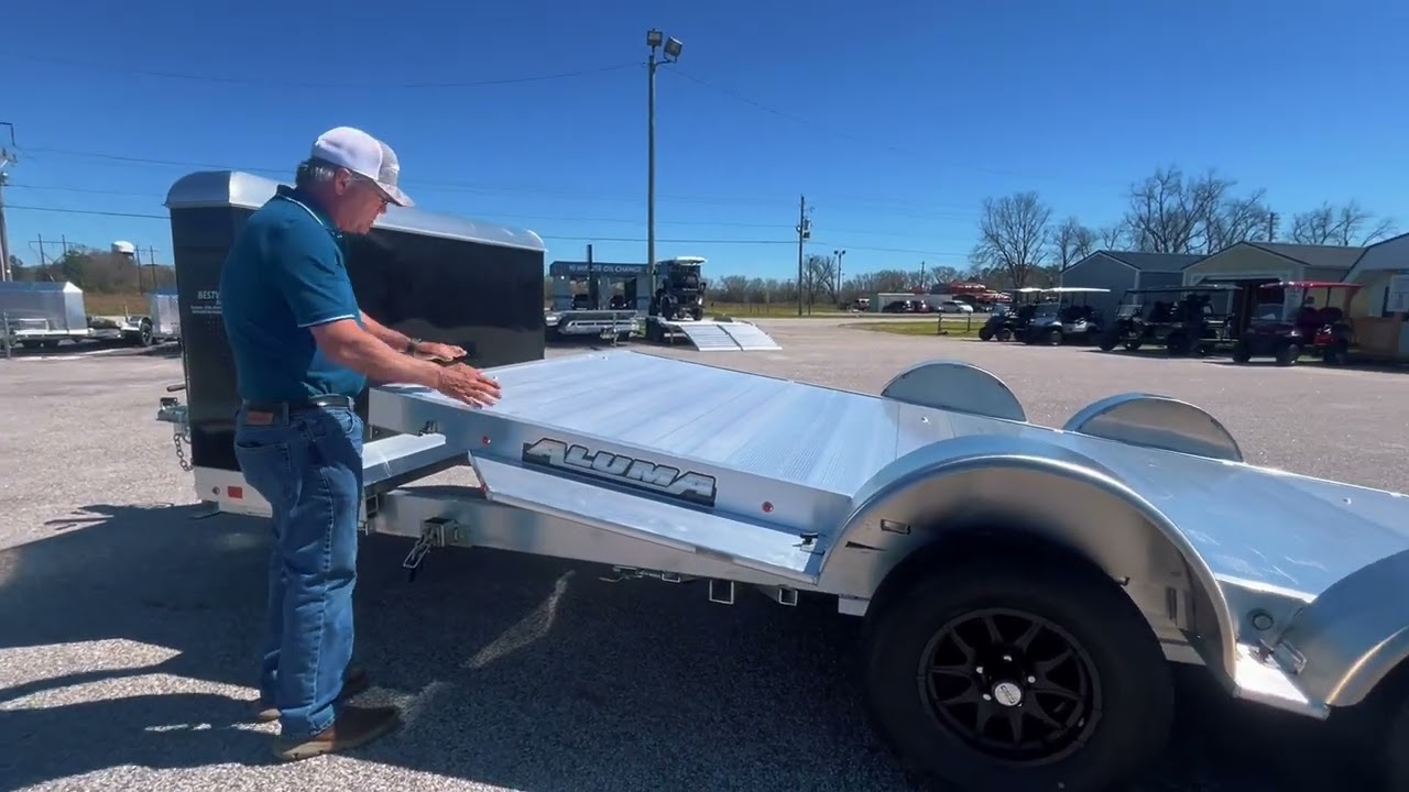 New 2027 Aluma 8218 EXECUTIVE TILT W/ CARGO BOX Car Hauler - Video