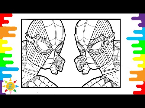 MEGA SPEED Spider-Man Coloring Page |  Spiderman Mask Coloring | Alan Walker - Dreamer