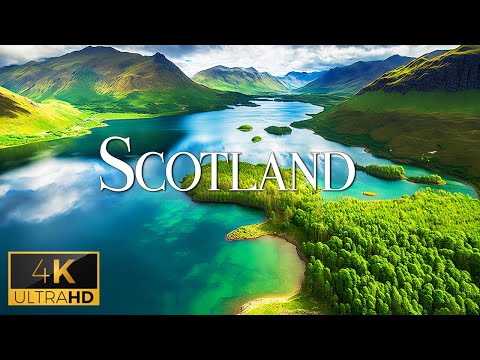 FLYING OVER SCOTLAND (4K Video UHD) - Relaxing Music With Beautiful Nature Video For Stress Relief