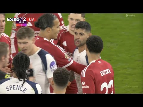 🟥 Cristian Romero SENT OFF with RED CARD vs Liverpool | Cristian Romero red card