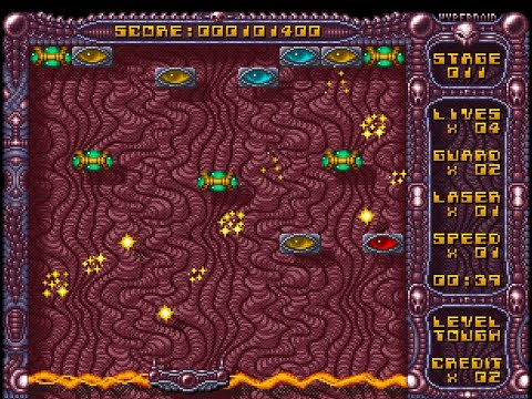 Hypernoid - Neo Geo MVS / AES Game - stage designs optimized, lives-based logic, new laser cannon