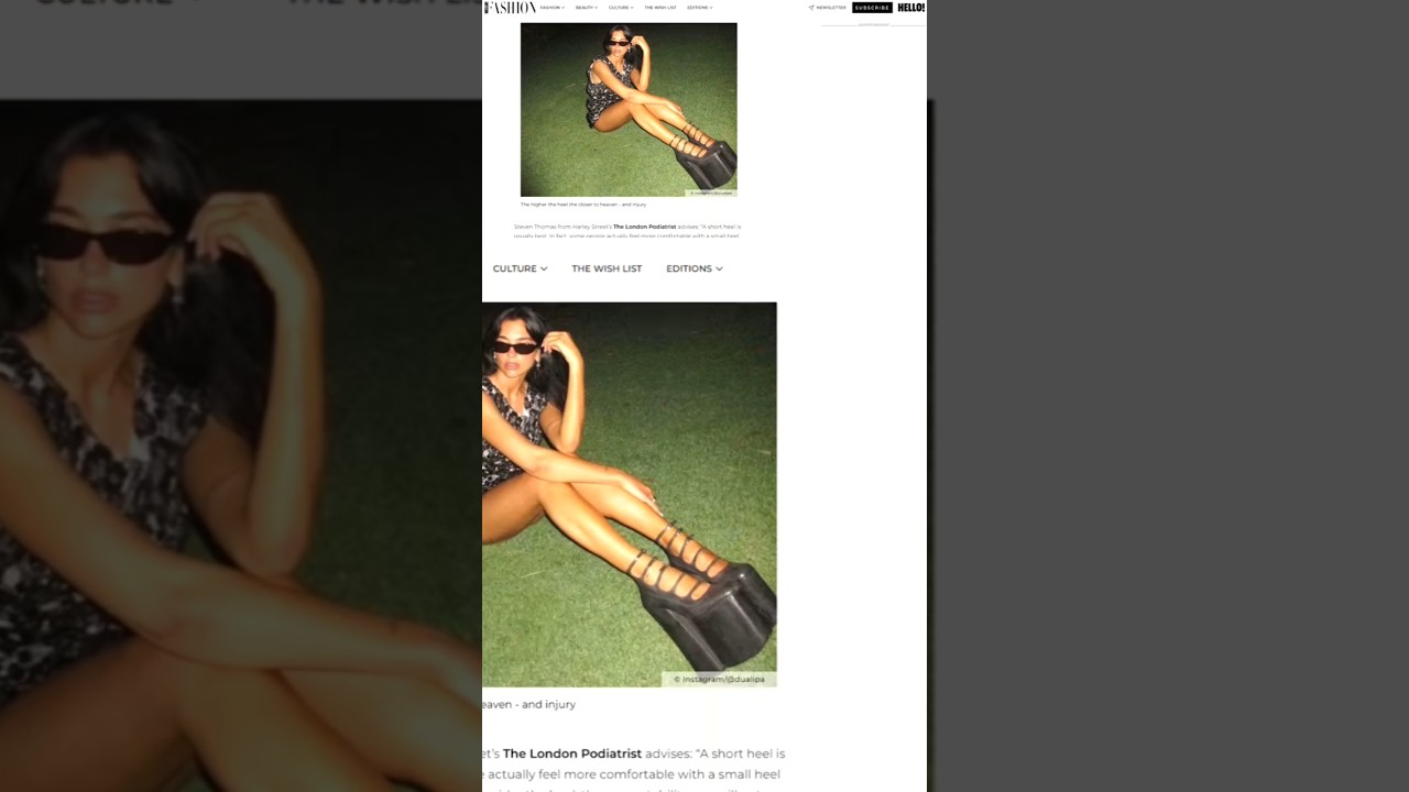 Heels! In Hello! Fashion Magazine!