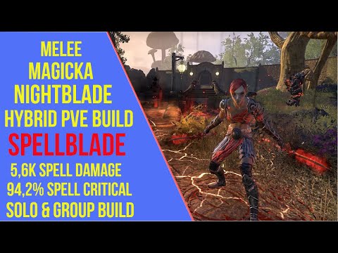 ESO Hybrid Nightblade PVE Build - Spellblade - Deadlands - Melee Magicka Nightblade Build