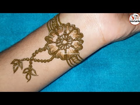 Simple Mehndi Design Front Hand by @shaimatalenthub