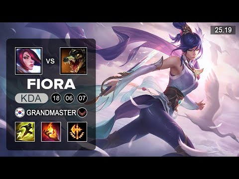 Fiora vs Renekton Top - KR Challenger - Patch 25.19 Season 15