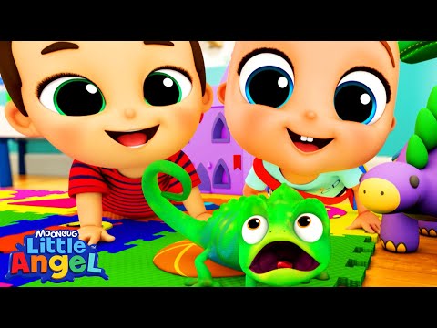 Chameleon Chaos | Animal Learning Videos | Little Angel Kids Songs & Nursery Rhymes