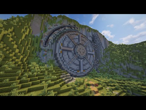 I animated YogLabs 2 Silo Door with the Create Mod for the Yogscast