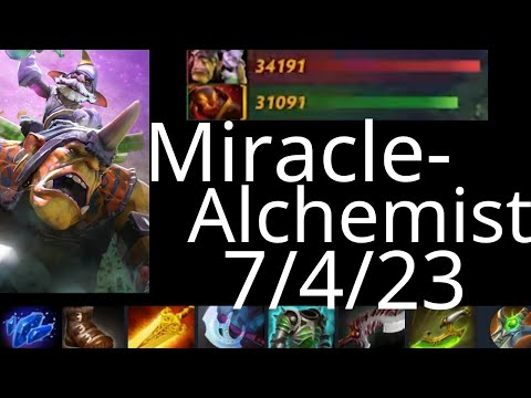 Miracle- Alchemist vs Ember, Faceless Void, Night Stalker, Tiny, Treant Protector - dota2