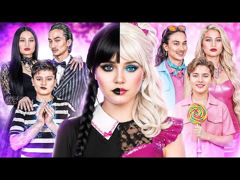 Our Family Becomes Addams Family In Real Life! Barbie Doll Becomes Wednesday Addams