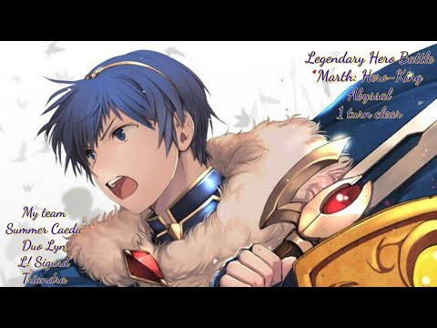 Legendary Hero Battle - Marth: Hero-King Abyssal 1 turn clear - Fire Emblem Heroes
