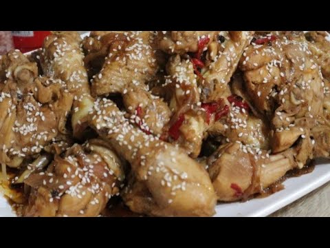 HOW TO COOK CHICKEN LEGS, THIGHS AND WINGS WITH ANATO AND SESAME SEEDS