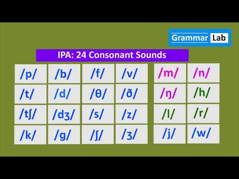IPA 24 Consonant Sounds