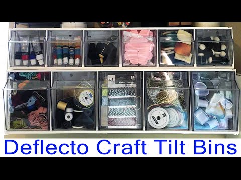 Craft Room Organization with Deflecto Crafts Tilt Bins