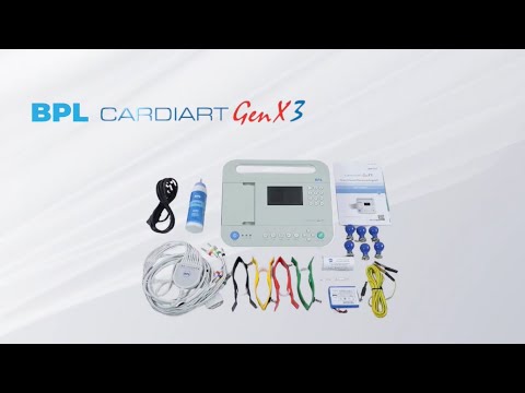 Portable bpl cardiart genx3 ecg machine, 3 channels
