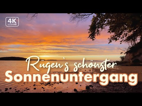 Sonnenuntergang über dem Jasmunder Bodden - Lietzow Rügen 2021 (4K Sunset Walk)